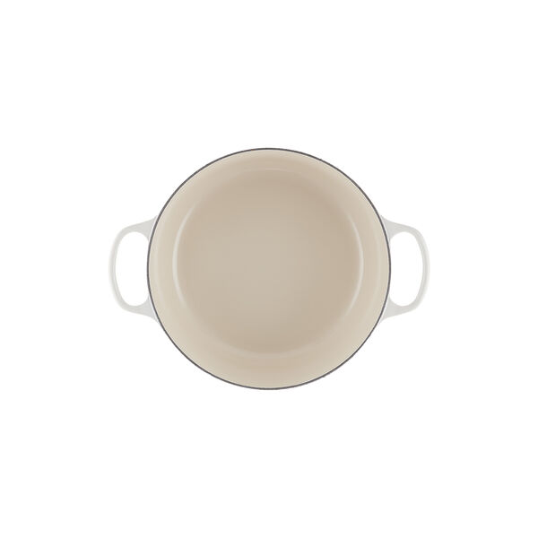 Signature st&oslash;pejern rund gryte &Oslash; 28 cm, meringue, Le Creuset