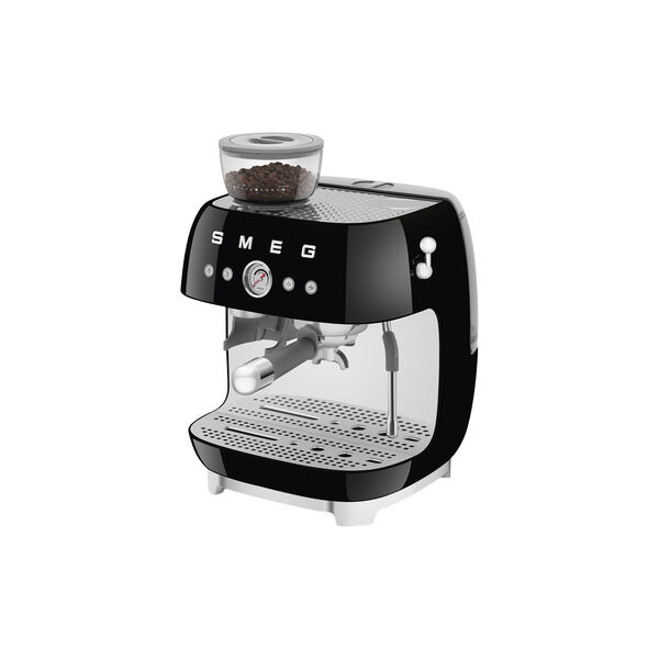 Kaffetrakter med kvern, shiny black, Smeg