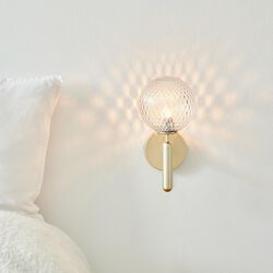 Miira Wall Lamp, brass/optic clear, Nuura