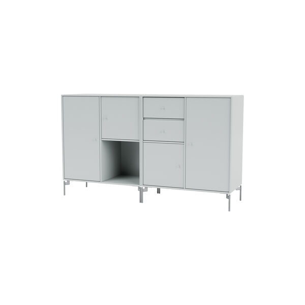 COUPLE bred skjenk med ben i krom, 156 oyster, Montana Furniture