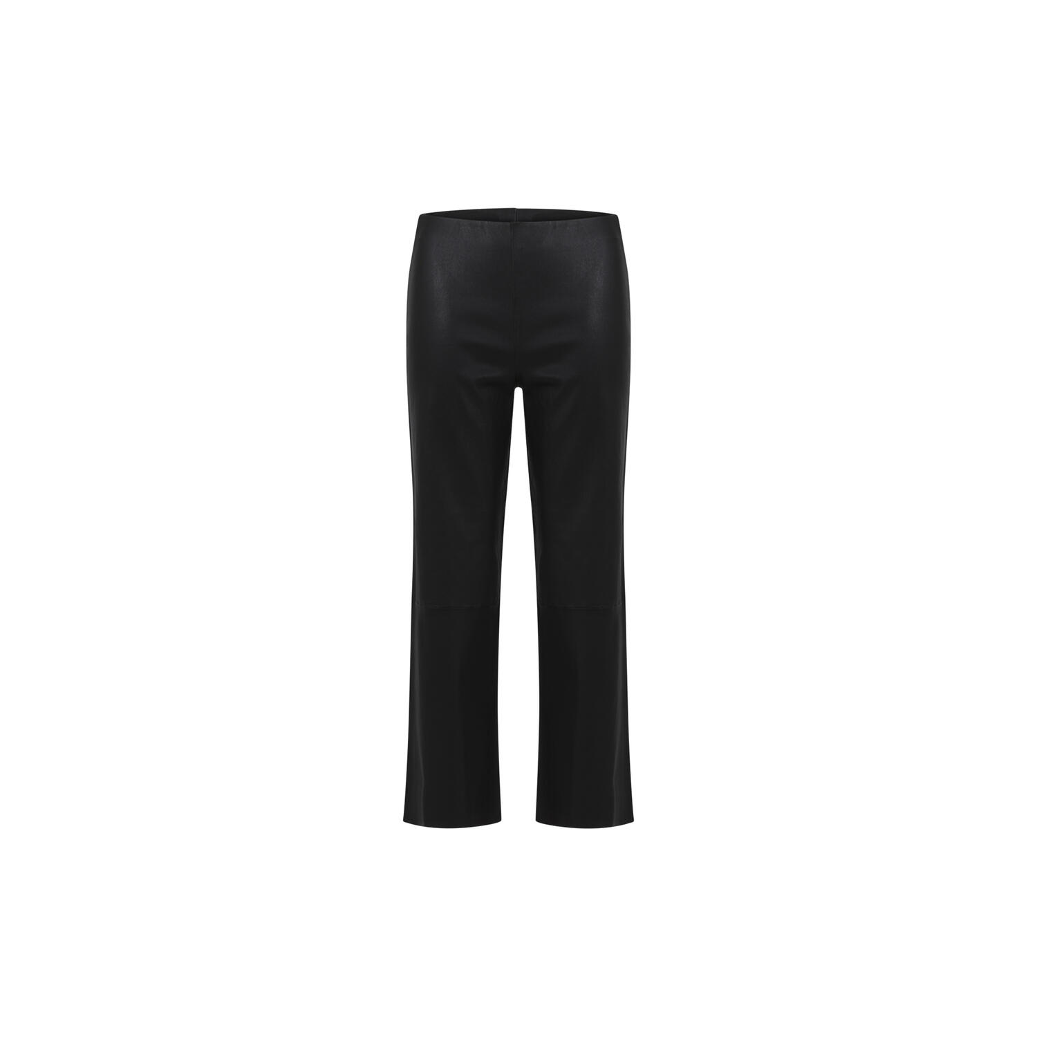 Kjøp Leather leggings with flared legs, black fra Coster Copenhagen