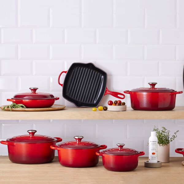 Signature st&oslash;pejern rund gryte &Oslash; 20 cm, cerise, Le Creuset