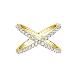 Ophelia Cross Ring, gold, Nila Noor