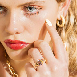 MOONLIT SECRET RING, gullbelagt/lys lilla, House of Vincent