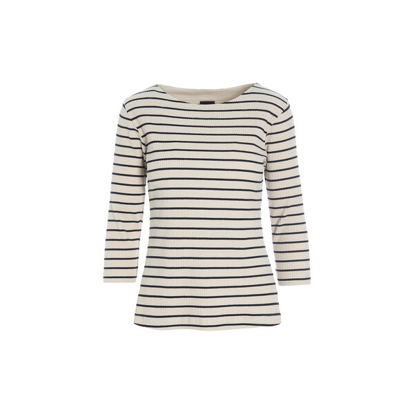 Globe stripe bluse, black/ivory stripe, BITTE KAI RAND