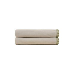Nocciola Soft Bamboo Bordo Coco pledd, hazelnut, Frati Home