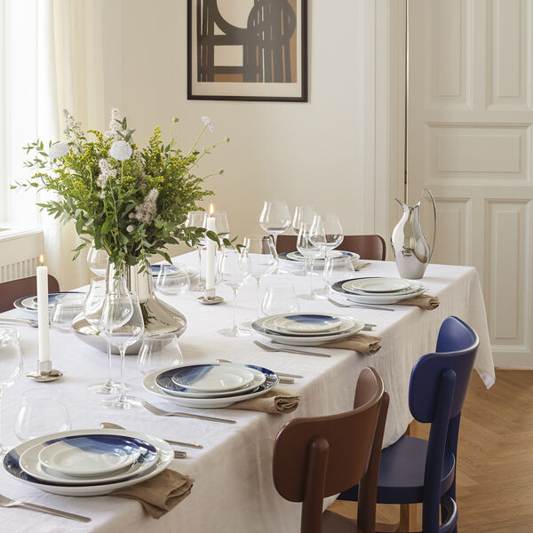 KOPPEL middagstallerken 27 cm, nyanser av bl&aring;, Georg Jensen