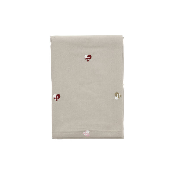 Christmas Hearts Embroidery juleduk, rose, Södahl