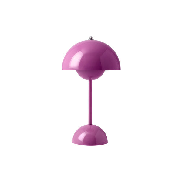 Flowerpot VP9 oppladbar bordlampe, Tangy Pink, &Tradition