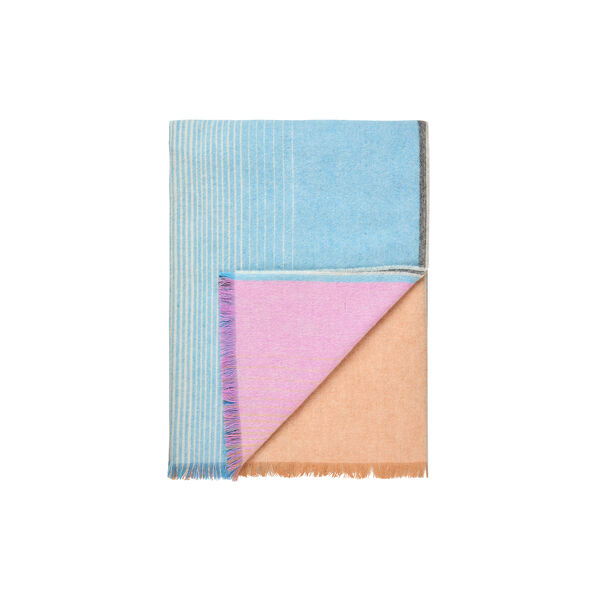 Carte Postale pledd, blue/pink, ELVANG