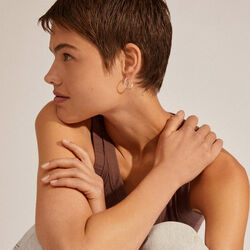 EDDY resirkulerte organisk formede store hoops, s&oslash;lvbelagt, Pilgrim