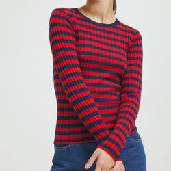 ArlieRS strikk bluse, multi red, R&eacute;sum&eacute;