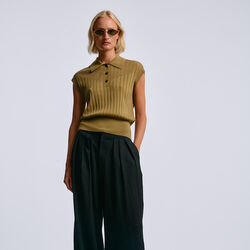 Stella Knitted Top, golden green, ONE and OTHER