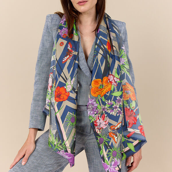 LIVING GARDEN ZIGZAGGED skjerf LIVING GARDEN ZIGZAGGED skjerf, Bella Ballou