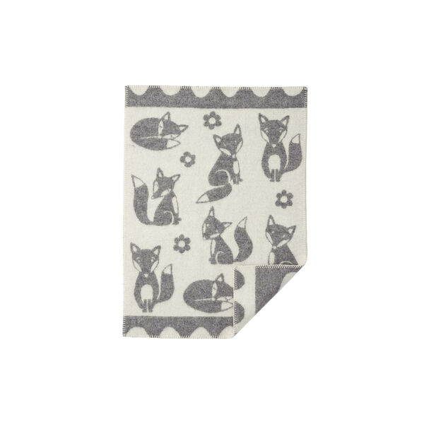 Fox barnepledd, grå Fox barnepledd, grå, Klippan Yllefabrik