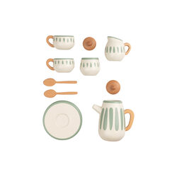 Tea Set, classic white/sage, Sebra