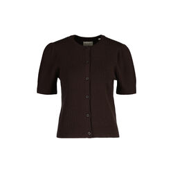 Mini Cable C-Neck Cardigan Ss, deep brown, Gant