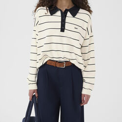 GZtaige polo pullover, egret/skycaptain striped, Gestuz