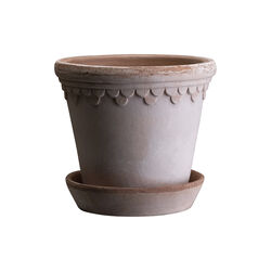 Københavner RAW krukke med underfat, rosa, Bergs Potter