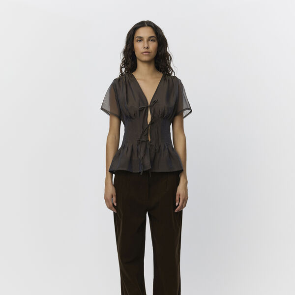 Ceniasw Shirt, dark brown, Sofie Schnoor