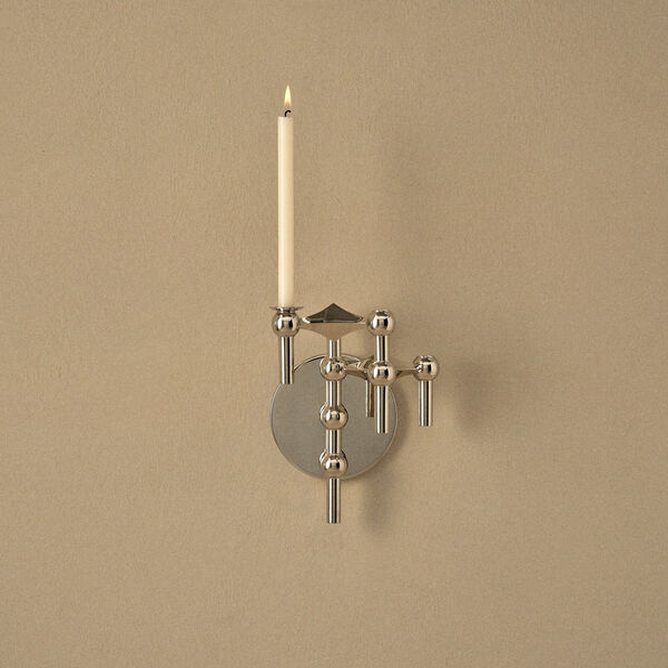 STOFF Nagel vegglysestake, krom, STOFF Nagel