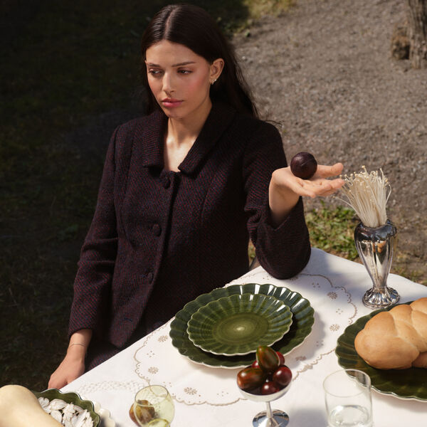 Oyster tallerken 20cm, forest green, Mateus