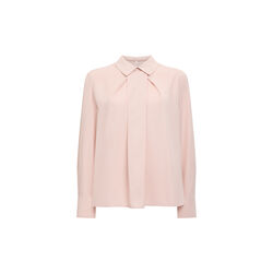MILA GEORGETTE PLEAT POPOVER SHIRT, powder pink, French Connection