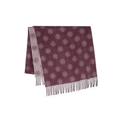 Monogram Wool Scarf, darkened wine, Gant