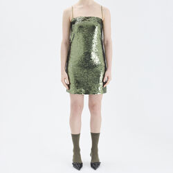 2ND Leticias - Sequins kjole, avokado, 2NDDAY