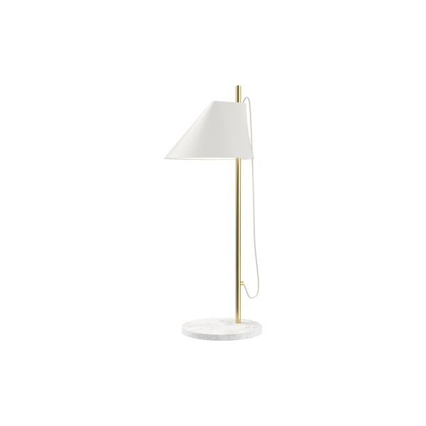 Yuh bordlampe, hvit/messing, Louis Poulsen