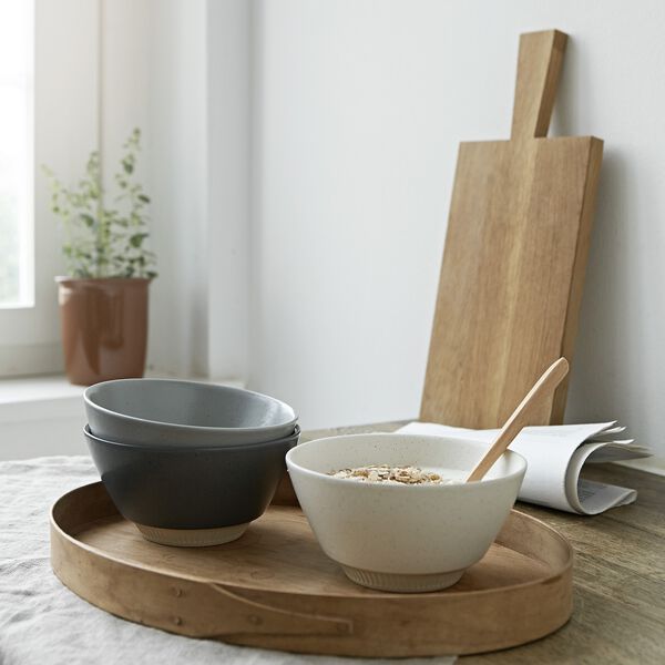 Colorit sk&aring;l &Oslash; 14 cm, grey, Knabstrup Keramik