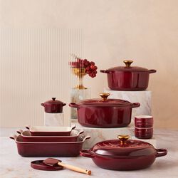 Signature st&oslash;pejern dyp stekepanne &Oslash; 26 cm, garnet, Le Creuset