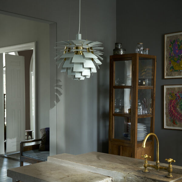 PH Artichoke, dusty green/brass metallised, Louis Poulsen