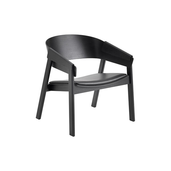 Cover Lounge Chair, refine leather black/black, Muuto