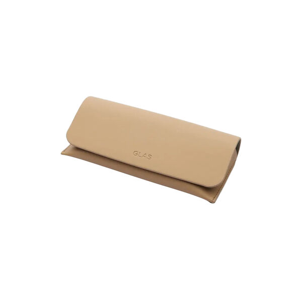 Premium Vegan Leather Case Sand, GLAS Eyewear