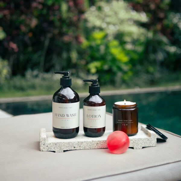 H&aring;nds&aring;pe, red, Stone Soap Spa