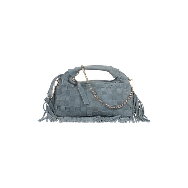 N&uacute;noo x Berg Larsen - Mini Dandy Braided fringe skulderveske, jeans, N&uacute;noo