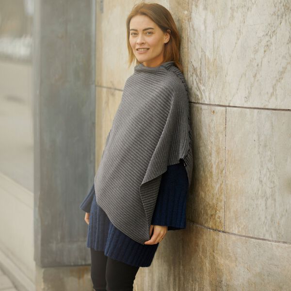 Pleece Poncho, dark grey Pleece Poncho, dark grey, Design House Stockholm