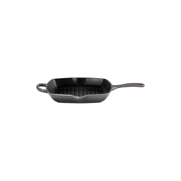 Signature st&oslash;pejern kvadratisk grillpanne 26 cm, flint, Le Creuset
