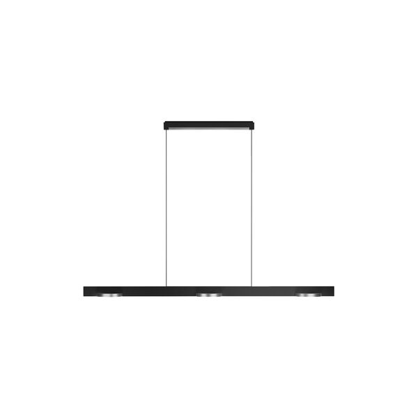 INLAY S1250 LINEAR DISC Pendant, matt black/satin silver, LIGHT-POINT