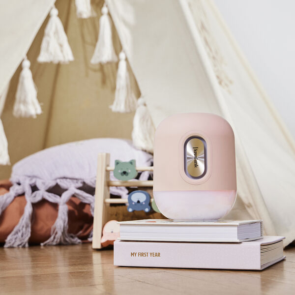 Glowie Bluetooth h&oslash;yttaler og lampe, dusty rose, Kreafunk