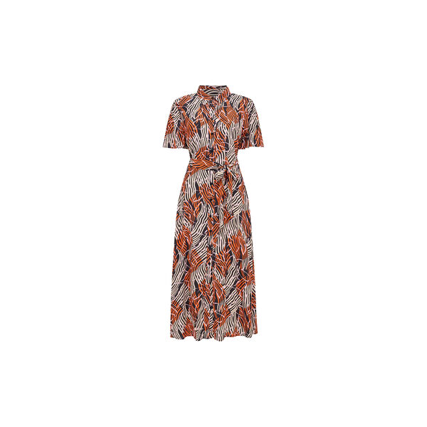 FELICITY LIZZY DRESS, flame orange multi, French Connection