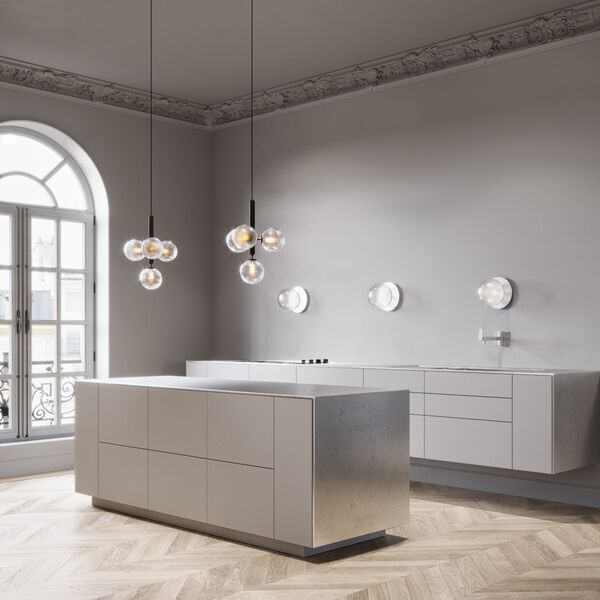 Miira 4 Pendant, rock grey/optic clear, Nuura