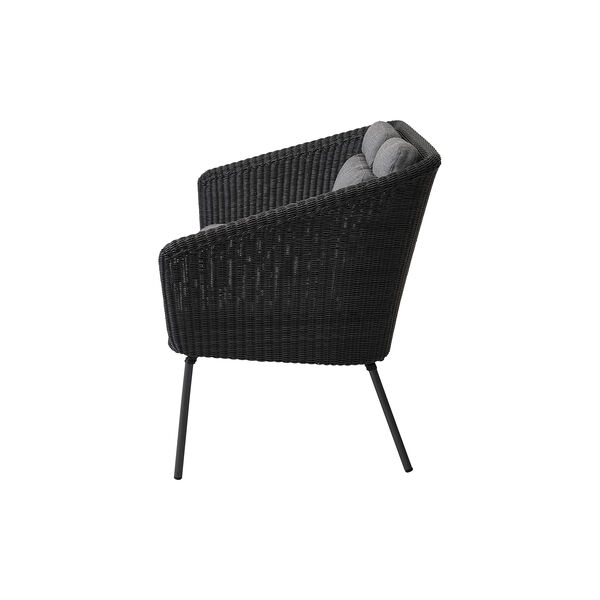 Mega spisestuebenk inkl. putesett, graphite/grey, Cane-line