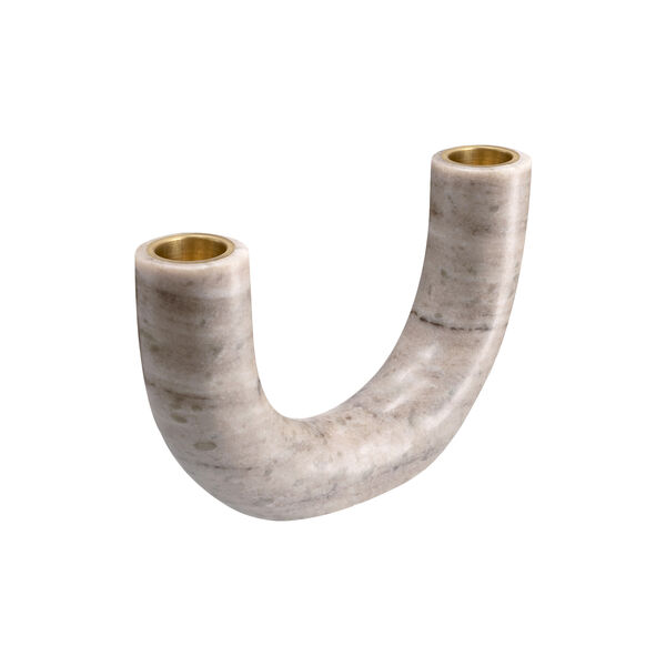 Marble double lysestake, desert beige, Uyuni Lighting