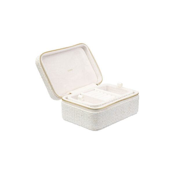 Tweed Jewellery Box, off white w/sand, DARK department