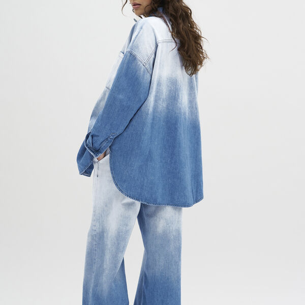 MaloMW 143 Shirt, blue dip dye, My Essential Wardrobe