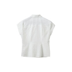 LILYANSW STRIPED SLIM FIT SHIRT, 0154 off white / black stripe, Sofie Schnoor
