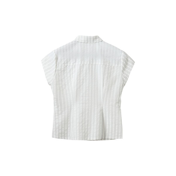 LILYANSW STRIPED SLIM FIT SHIRT, 0154 off white / black stripe, Sofie Schnoor