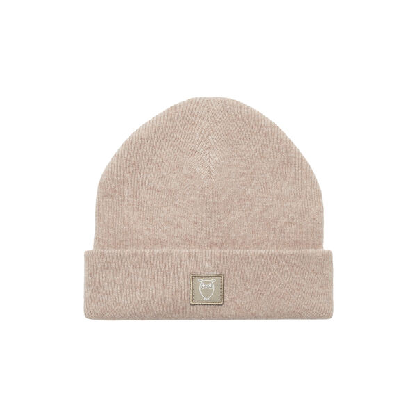 Double layer wool beanie, nature melange, KnowledgeCotton Apparel 